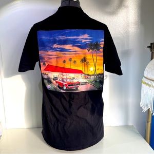 In-n-Out Burger UTAH Black T-shirt Adult M Silkscreened Back Sunset USA Made!